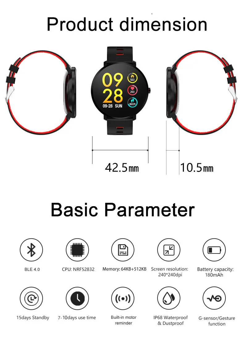 Супер тонкий смарт-часы для женщин и мужчин IP68 водонепроницаемый монитор сердечного ритма фитнес-браслет «Умные» Часы Для HuaWei Apple Iphone Xiaomi
