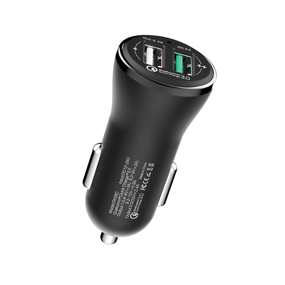 KEJI Быстрая зарядка 3,0 USB зарядное устройство для iphone 11 Pro samsung huawei SCP Xiaomi QC3.0 автомобильное зарядное устройство для мобильного телефона мини автомобильное зарядное устройство - Тип штекера: BLACK