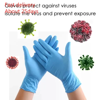 

gloves disposable gants latex Rubber Comfortable Disposable Mechanic Nitrile Gloves Exam Gloves 100PC luvas latex