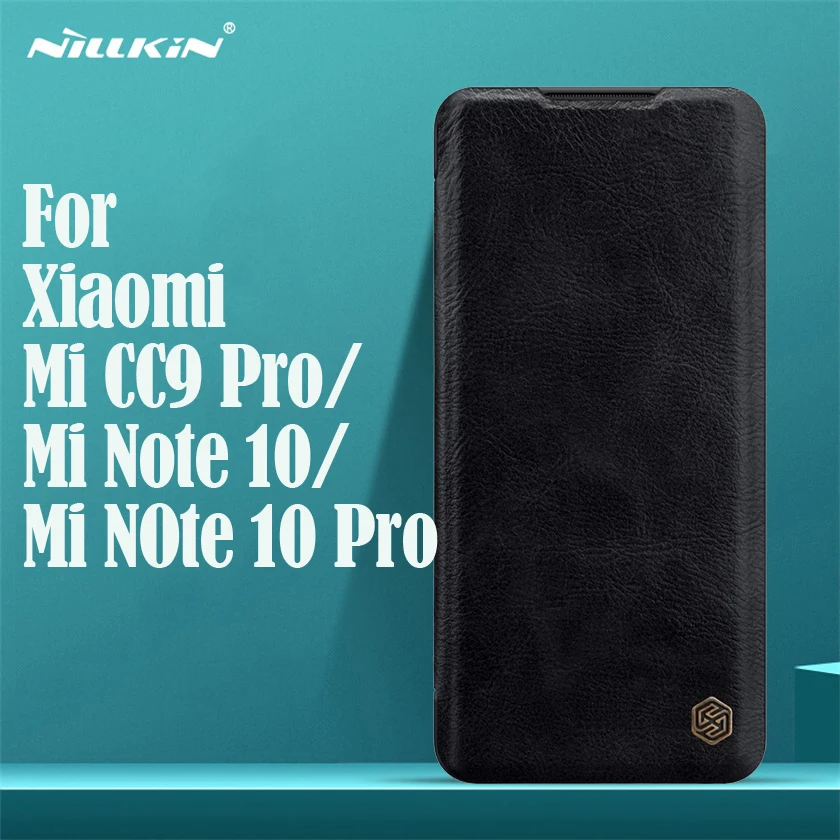 

Original Nillkin Qin Vintage Leather Case For Xiaomi Mi Note 10 Pro /Note10 Flip Cover Card Pocket Wallet For Xiaomi Mi CC9 Pro