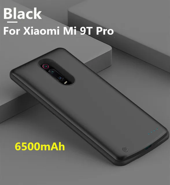 Black For Mi 9T Pro 6500 мАч для Xiaomi Mi 9T Pro power Bank чехол для Xiaomi Mi 9T резервный чехол для зарядного устройства для телефона портативный дорожный Чехол для зарядки - Цвет: Black For Mi 9T Pro