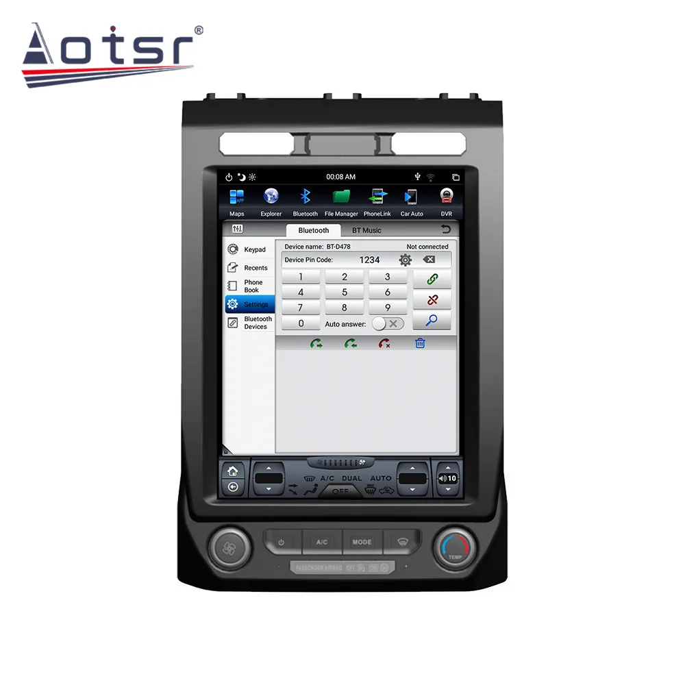 Автомобильный мультимедийный проигрыватель стереомагнитола в стиле Tesla с радио