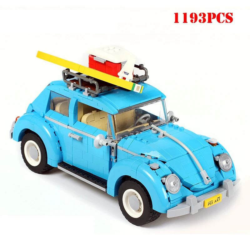 

City Racing Mini Beetle Car Building Blocks Compatible Legoeds Technic Speed Car Enlighten Bricks Children Birthday Gifts Toys