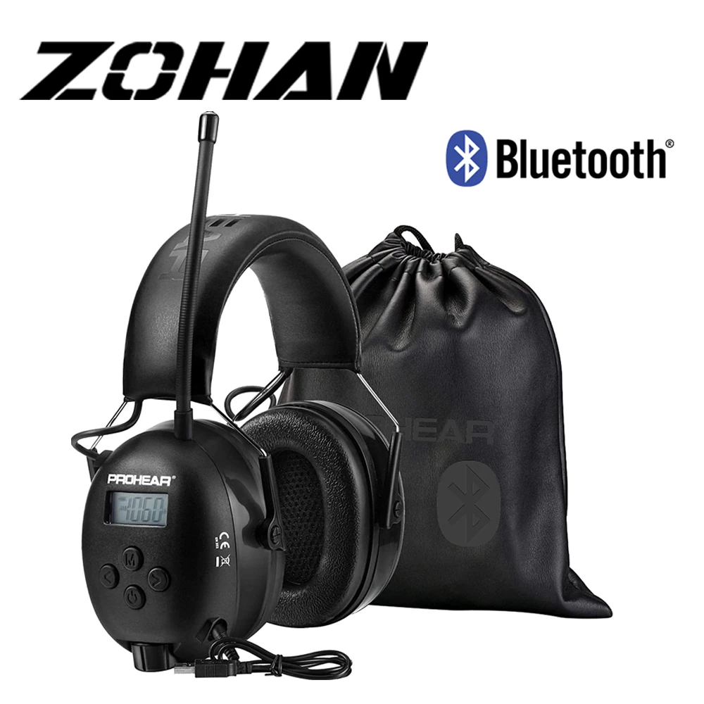 PROTEAR Cuffie Antirumore Bluetooth Con Radio DAB/DAB+/FM, Microfono Integrati, Per Taglio, Segatura, Officina,SNR 30dB - 5
