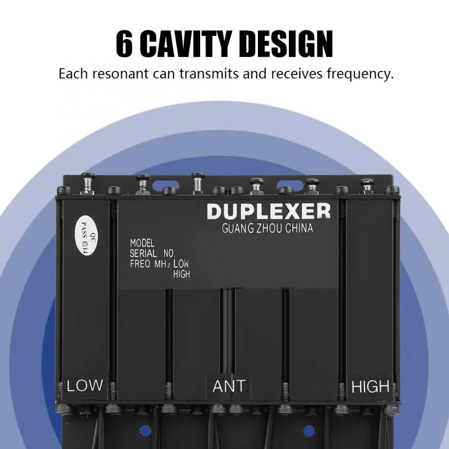 25 Вт VHF n-разъем 6 полости Duplexer Diplexer для беспроводной радиотранслятор UHF 3 МГц(мин.)/UHF 10 МГц