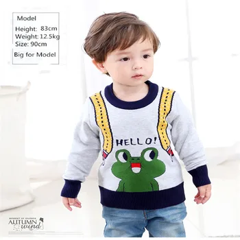 

Jumping Meters Animals Baby Long Sleeve Pullovers Sweaters Frog Hello Children's Clothes for Winter Spring Kids Sport Tops