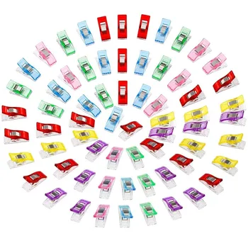 

Sewing clips 105 PCS Colorful Sewing Craft Quilt Binding Plastic Clips Clamps Pack Прозрачный клип все для шитья G1