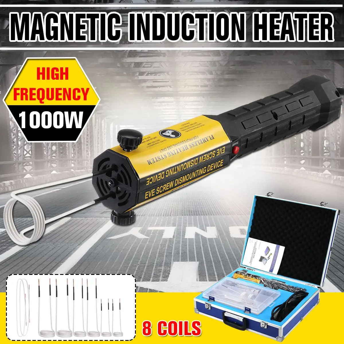 EU 220V Induction Heater Car Rust Corroded Nuts Bolt Screw Remover Welding Kit