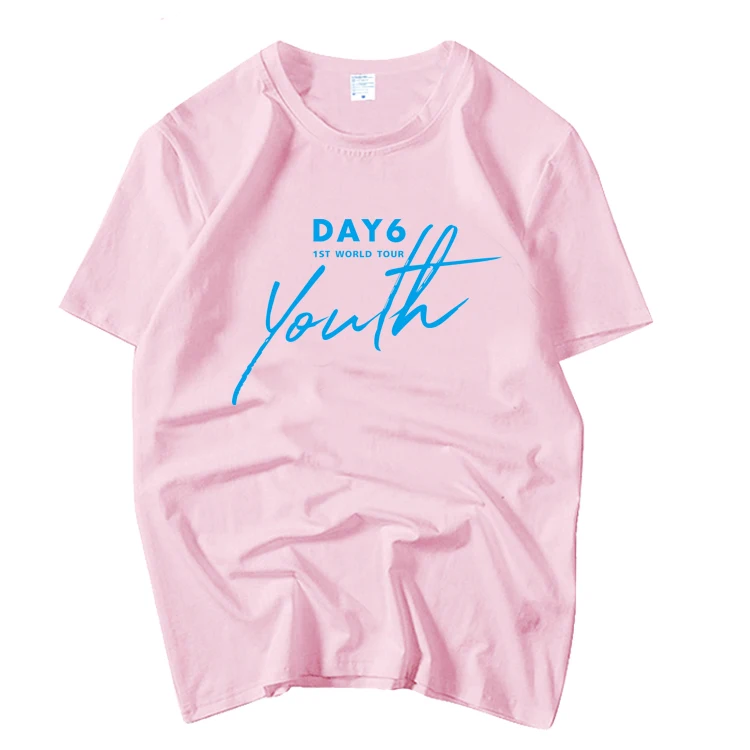 2 Kpop Day6 1st World Tour Youth Concert Same Printing O Neck T Shirt Summer Style Unisex Short Sleeve Day6 Loose T-shirt 6 Colors - Цвет: 2