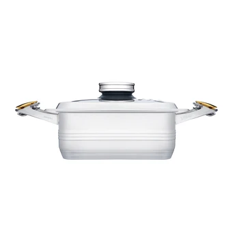 

Сотейник Zepter Quadro с двумя ручками и крышкой 2,7 л 19х19 см, сталь 316L