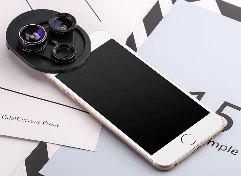 Для iPhone 8X7 6 6S Plus универсальные зажимы 4в1 объектив рыбий глаз широкоугольный Макро CPL Lentes Xiaomi Мобильный комплект линз для камеры телефона