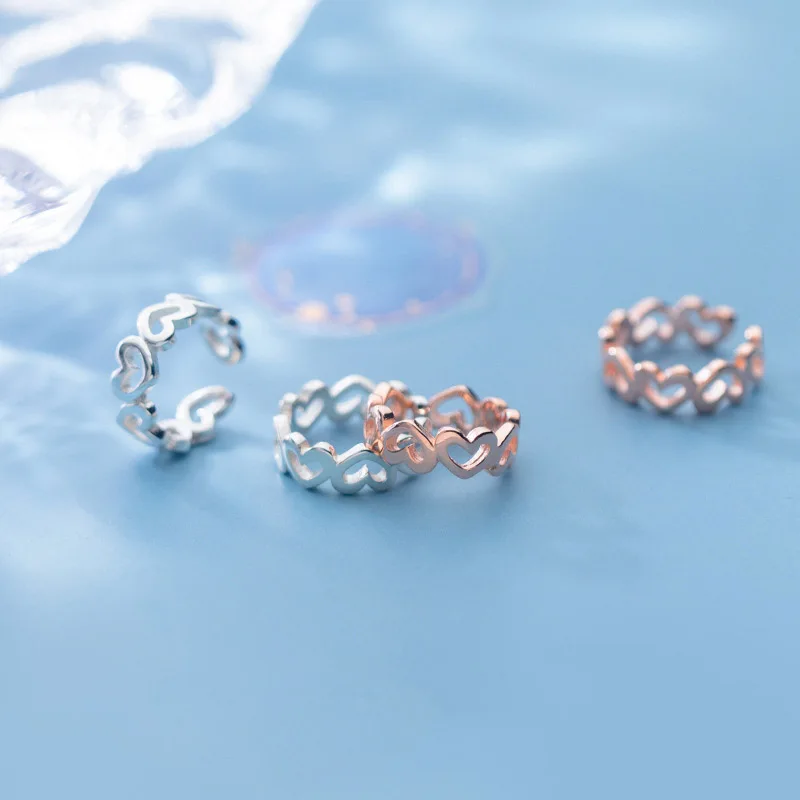 Trustdavis, Настоящее серебро, 925 пробы, геометрический, сердце, сердце, ухо, манжета, клипсы, серьги для женщин, модные серьги, ювелирное изделие DS2338