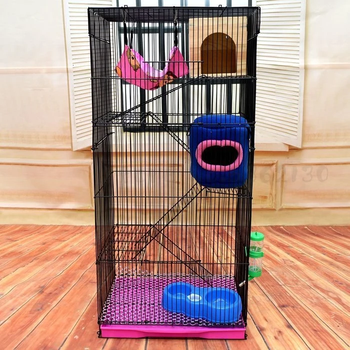 Three-story Demon King Squirrel Honey Bag Blossom Guinea Rat Villa Big Hamster Dragon Cat Standard Golden Flower Cage