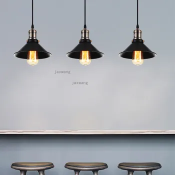 

Nordic LED Retro Iron Chandeliers Postmodern Restaurant Bar Simple Chandelier Lighting Hanging Lamps Bedroom Light Fixtures