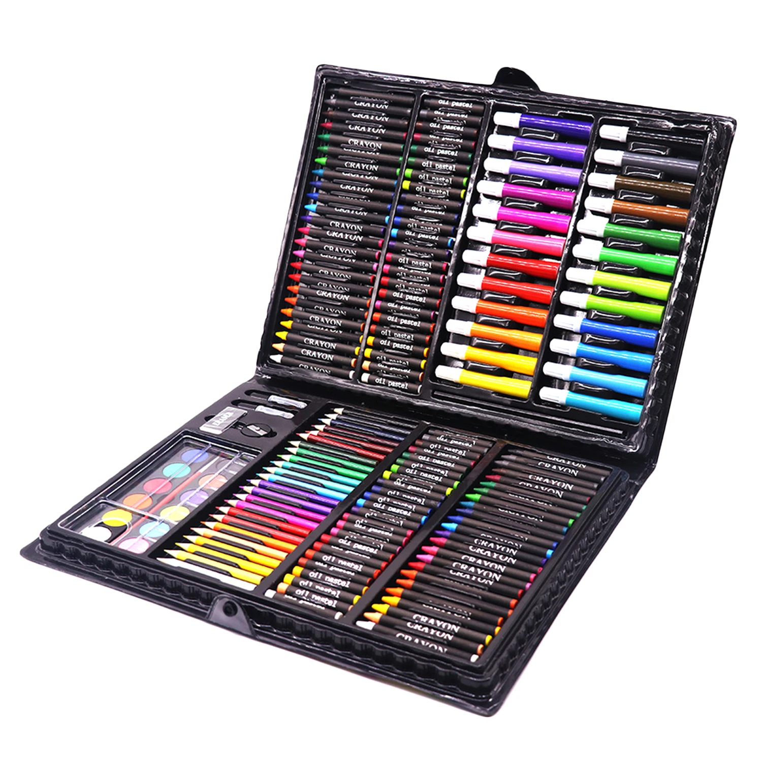 Acheter 168 pièces dessin stylo Art ensemble Kit peinture croquis crayons  de couleur Crayon huile Pastel eau couleur colle