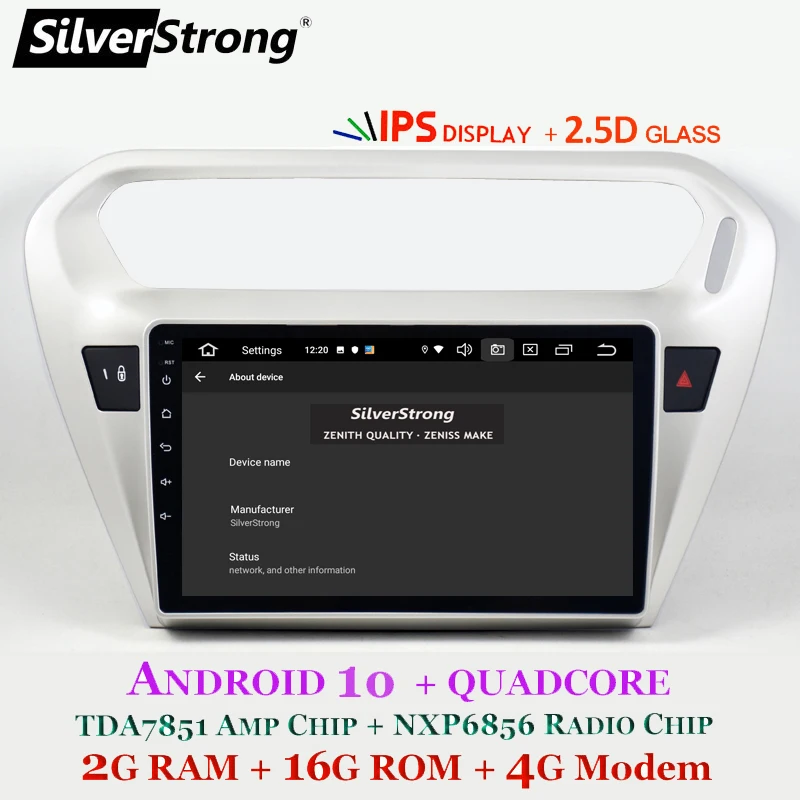 SilverStrong ips Android10.0 автомобильный радиоприемник для PEUGEOT 301 Android автомобильный gps для CITROEN Elysee аудио gps головного устройства Navi опция DSP
