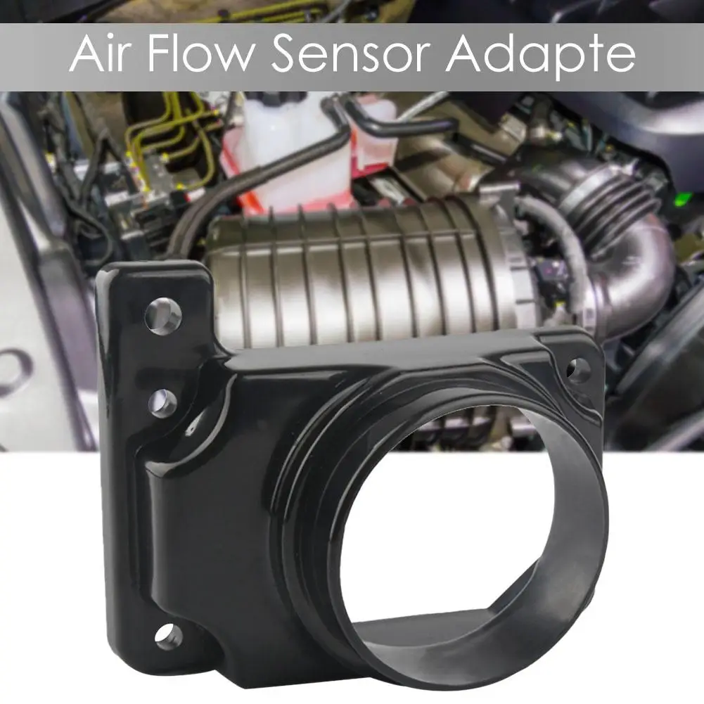 

Mass Air Flow Sensor Intake Filter Adapter Plate Black For Mitsubishi V6 L4 Air Filter Adapter