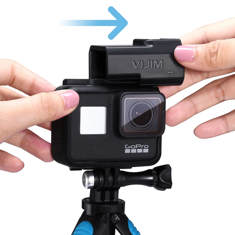 VIJIM GP-3 Vlog батарея микрофон адаптер для Gopro 7 6 5 Холодный башмак адаптер для оригинального Gopro чехол