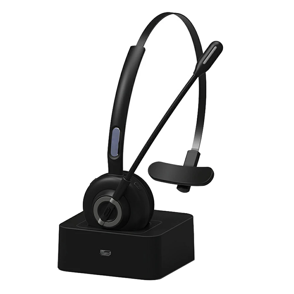 

Noise Cancelling Telephone Operator With Charging Base Business Mono Aviation Bluetooth Headset Wireless Office Video Conference