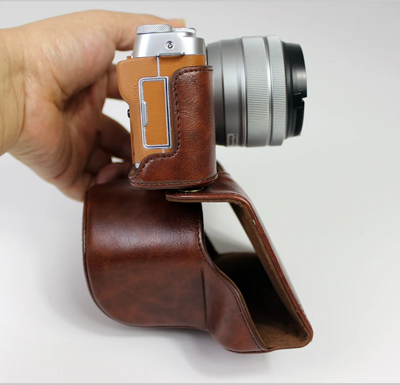 Сумка для камеры из искусственной кожи чехол для Fujifilm Fuji X-A7 XA7 X-A5 X-A20 xa5 xa20 XA10 15-45 мм крышка объектива с плечевым ремнем