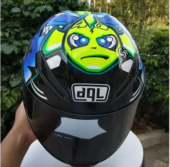 

Cool Racing helmet motorbike full face dual shield helmet Motorcycle helmets motocross unisex available big wing ece approved 3