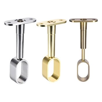 

uxcell 2-6pcs Wall Mounted Support Bracket Shower Curtain Rods for Rod 16x30mm Adjustable 84-105mm Height Gold/Sliver/Bronze