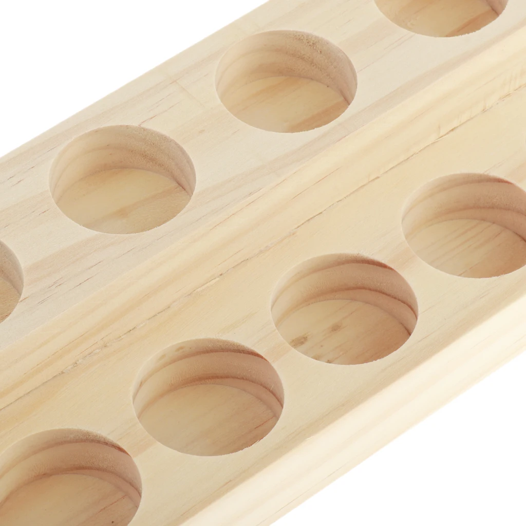 Wooden Perfume Cosmetic Makeup Essential Oil Displaying Rack 2 -Tiers Stand