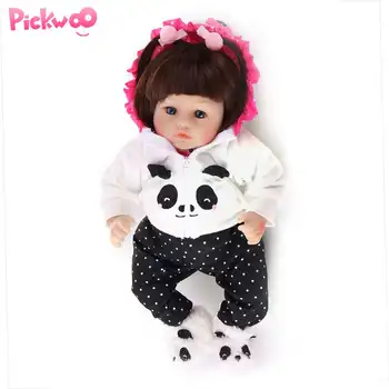 

Pickwoo 48cm Bebes Reborn Doll Baby Girl Dolls Soft Silicone Boneca Reborn Brinquedos Bonecas Children's Toys Bed Time Plamate