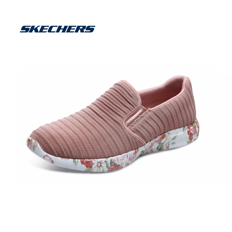 Skechers/Женская обувь на плоской подошве; повседневные лоферы; слипоны; Женская удобная Легкая спортивная обувь на плоской подошве; 66666087-ROS