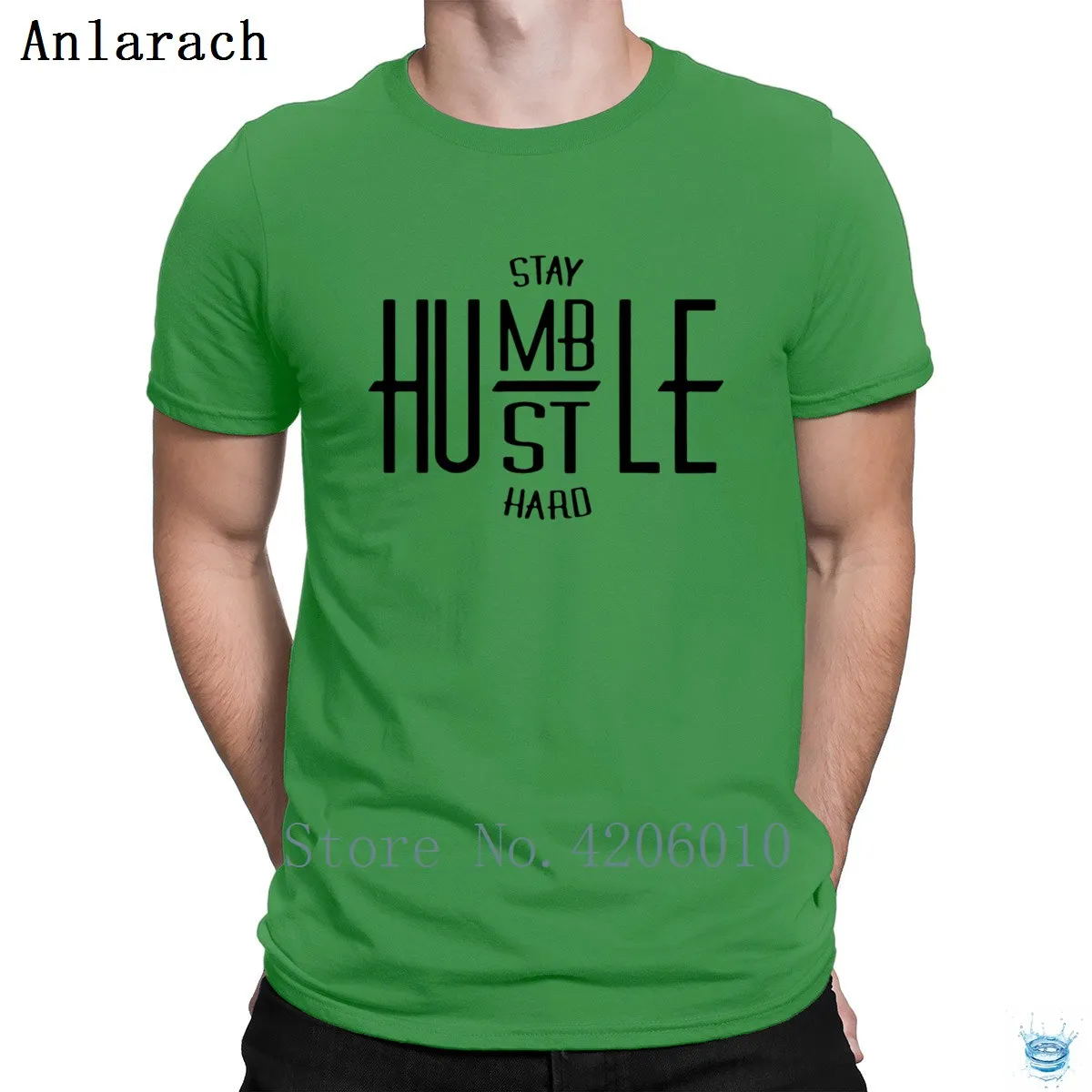 Оставайся скромным Hustle жесткий футболки Новинка известный Homme футболка для Для мужчин весело короткий рукав Новинка существо - Цвет: Green