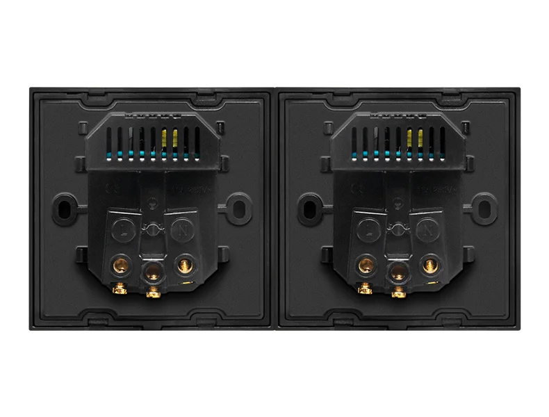 Bcsongben usb с розеткой, настенная, стеклянная панель, розетка с заземлением, 16А, стандарт ЕС, 2 выхода 146 мм* 86 мм