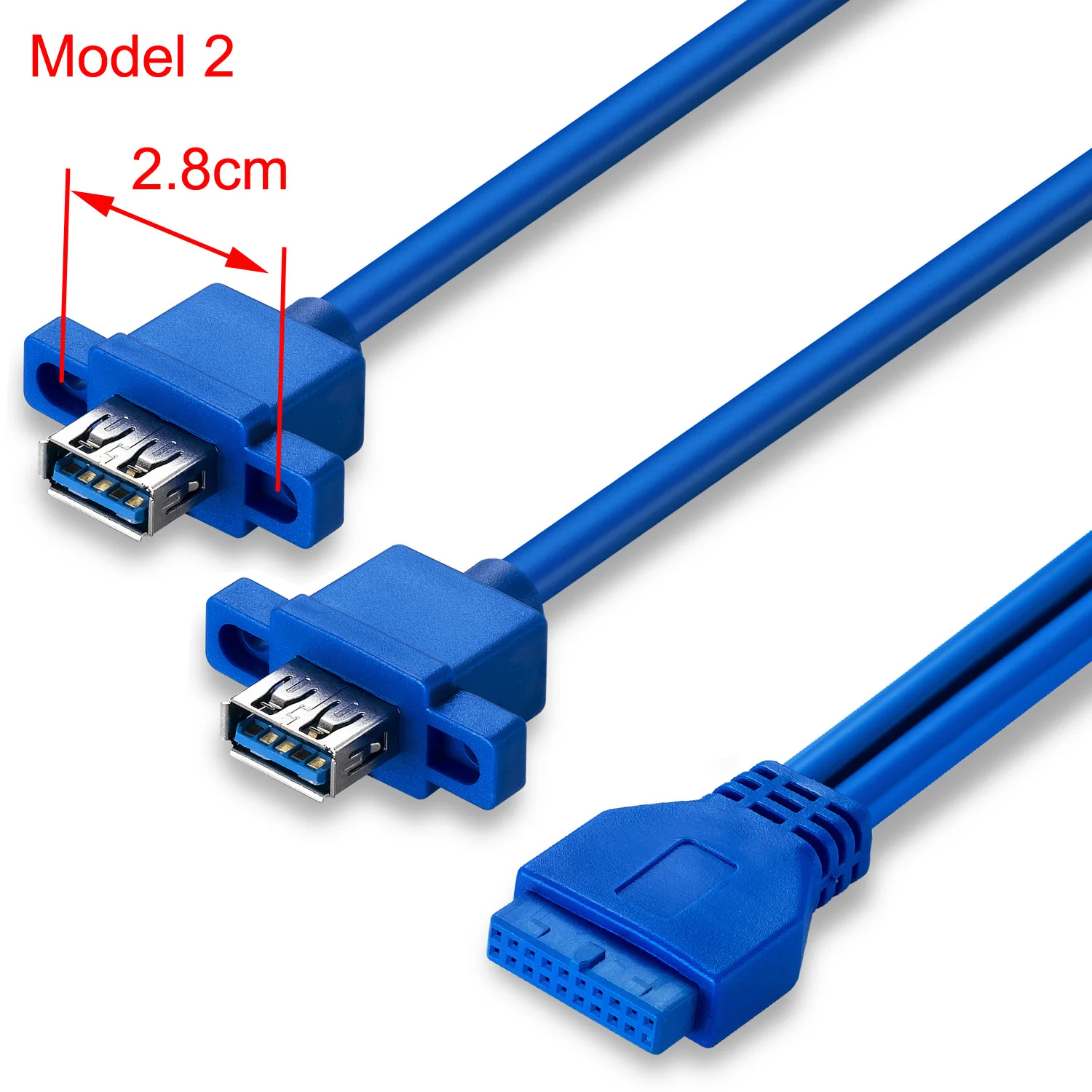 Материнская плата Bochara 20Pin к двойному USB 3 0 женскому кабелю для передачи данных с