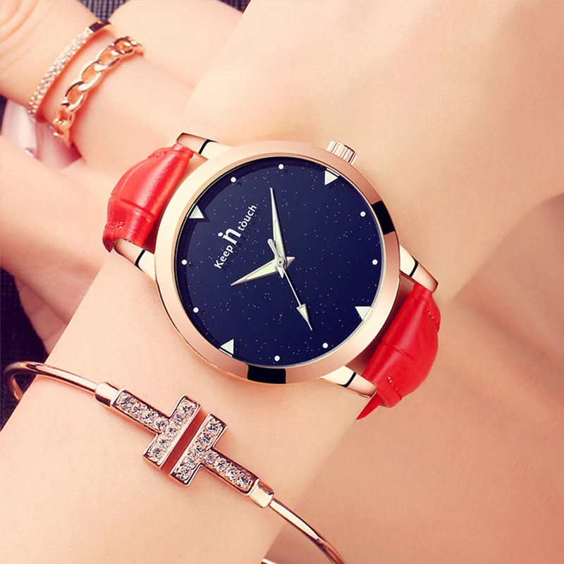 

Stylish Minimalist Star BeltWatch Women Small Fresh Goddess Belt Leather Watch Wild Lady Student Quartz Watch Waterproof Variety