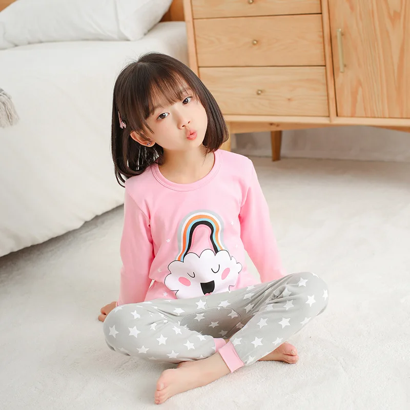 Детские пижамы с рисунком пингвина; детская одежда; детские пижамы из 2 предметов; костюм для сна для мальчиков и девочек; одежда для сна; pijama infantil; детская одежда