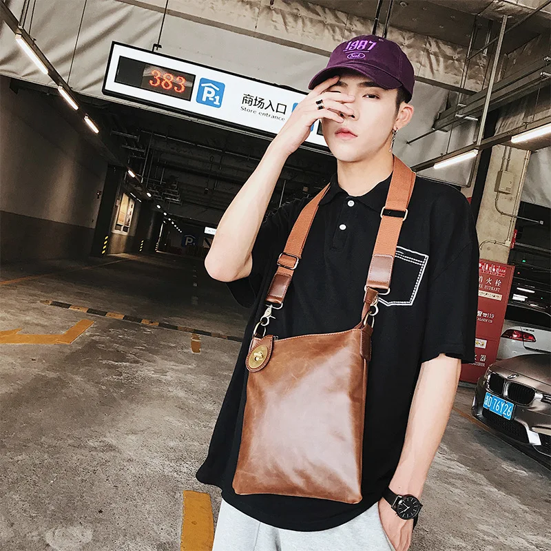 

The new Korean version of men's bags retro fashion men's shoulder bag diagonal summer Joker bag trendy men