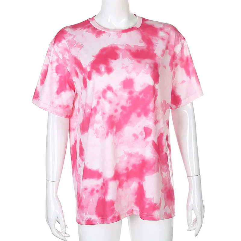 Darlingaga Casual Tie Dye Two Piece Set Women Tracksuit Fashion Summer Top and Biker Shorts Matching Sets Outfits Sportswear New