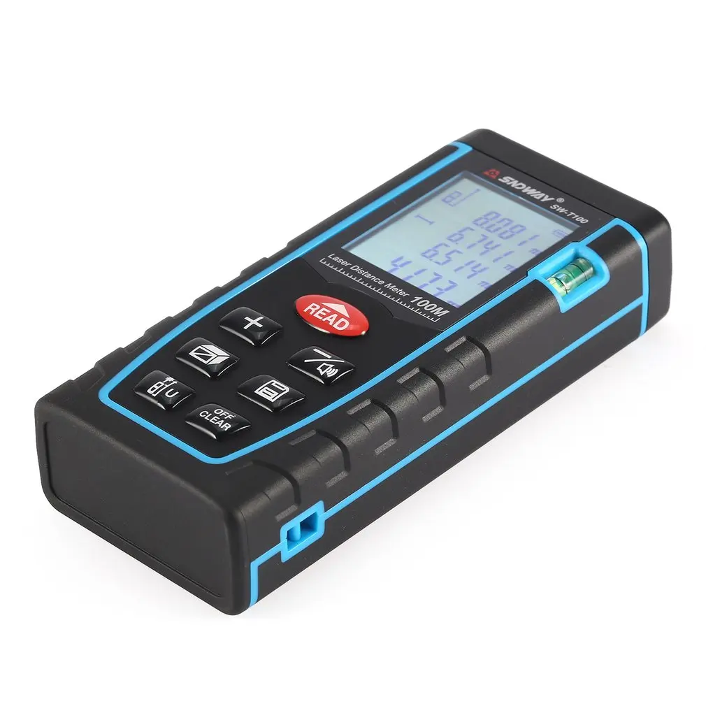 SNDWAY 100M SW-T100 Handheld Laser Distance Meter Range Finder Trena Laser Rangefinder Laser Tape Measure Distance Tool SNDWAY 100M SW-T100 Handheld Laser Distance Meter Range Finder Trena Laser Rangefinder Laser Tape Measure Distance Tool