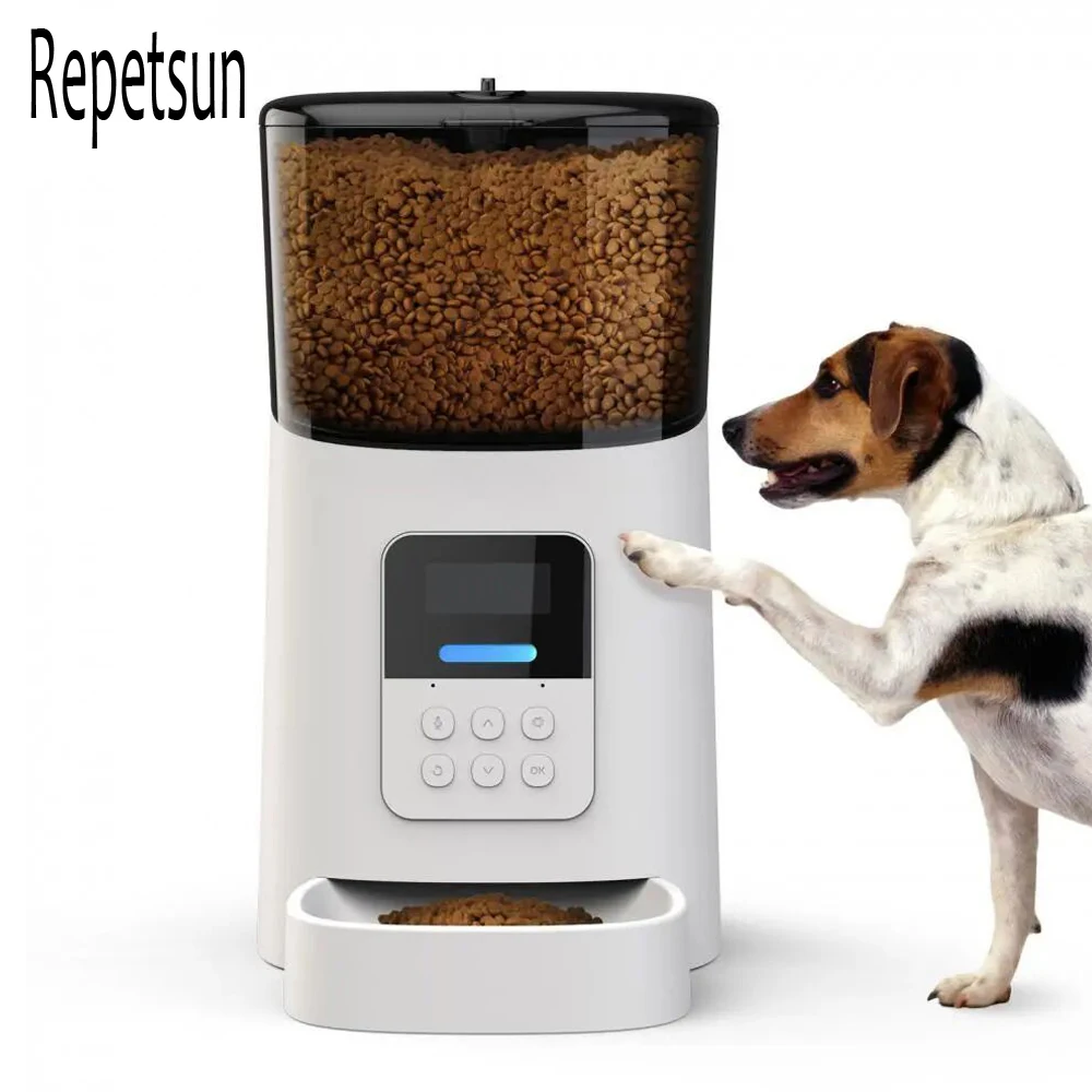 MYPIN Comedero Automático para Gatos y Perros, 6L Dispensador de Comida con  Grabación de Voz,hasta 6 Comidas por Día y Control Remoto de App WiFi  (Negro) : : Productos para mascotas