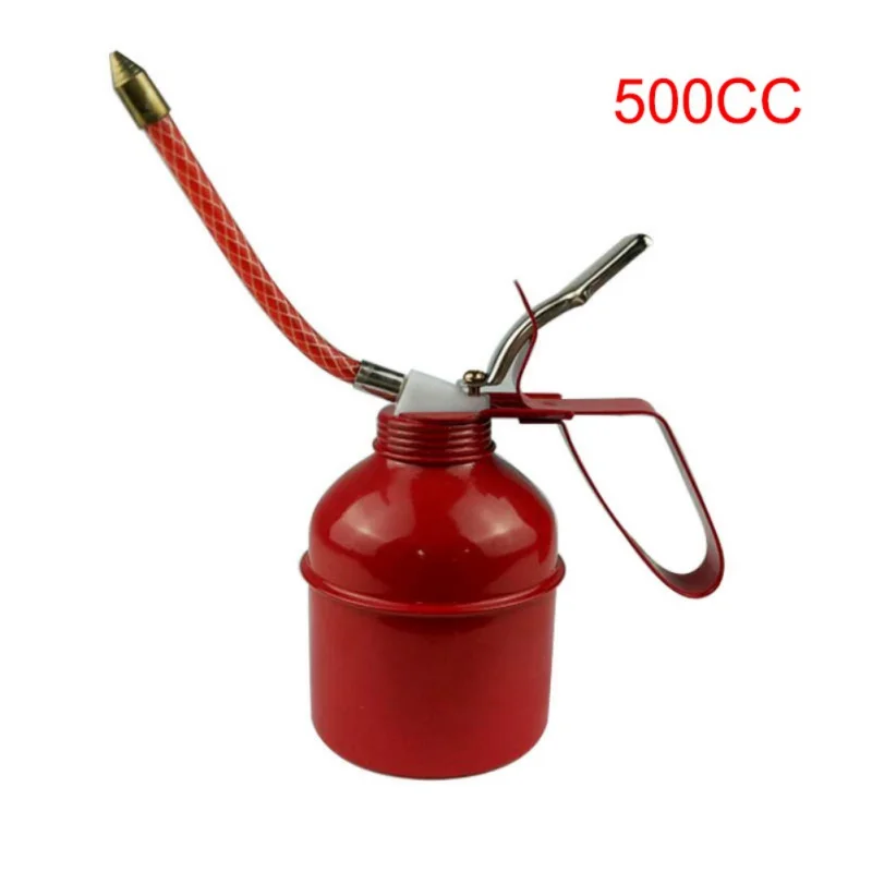 

500/300CC Machine Oiler Pump Spray Gun Metal Oiler High Pressure Long Beak Oil Can Pot Hand Tools