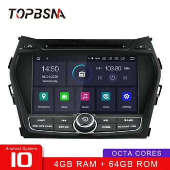 شراءTOPBSNA أندرويد 10 مشغل أسطوانات للسيارة لشركة هيونداي IX45/سانتا في 2013 2014 واي فاي الوسائط المتعددة لتحديد المواقع والملاحة 2 الدين راديو السيارة س...