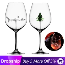 2 шт стеклянная чашка, европейская Хрустальная стеклянная Акула, красное вино, стеклянная чашка, стеклянная бутылка вина, высокий каблук, Акула, красная винная чашка, свадебный подарок