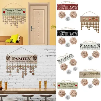 

Wood Chritsmas Birthday Special Days Reminder Board DIY Calendar Board Wall Hanging Calendar Special Date Planner Board