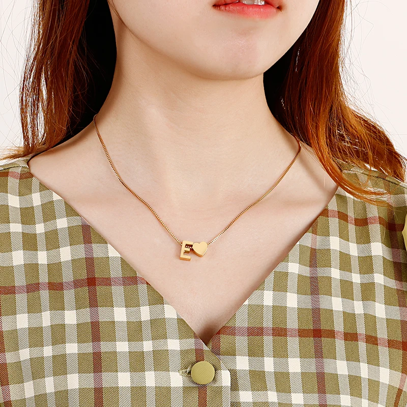 A-Z Letter Fashion Tiny Heart Dainty Initial Necklace Gold S Color Letter Name Choker Necklace For Women Pendant Jewelry Gift A-Z Letter Fashion Tiny Heart Dainty Initial Necklace Gold S Color Letter Name Choker Necklace For Women Pendant Jewelry Gift