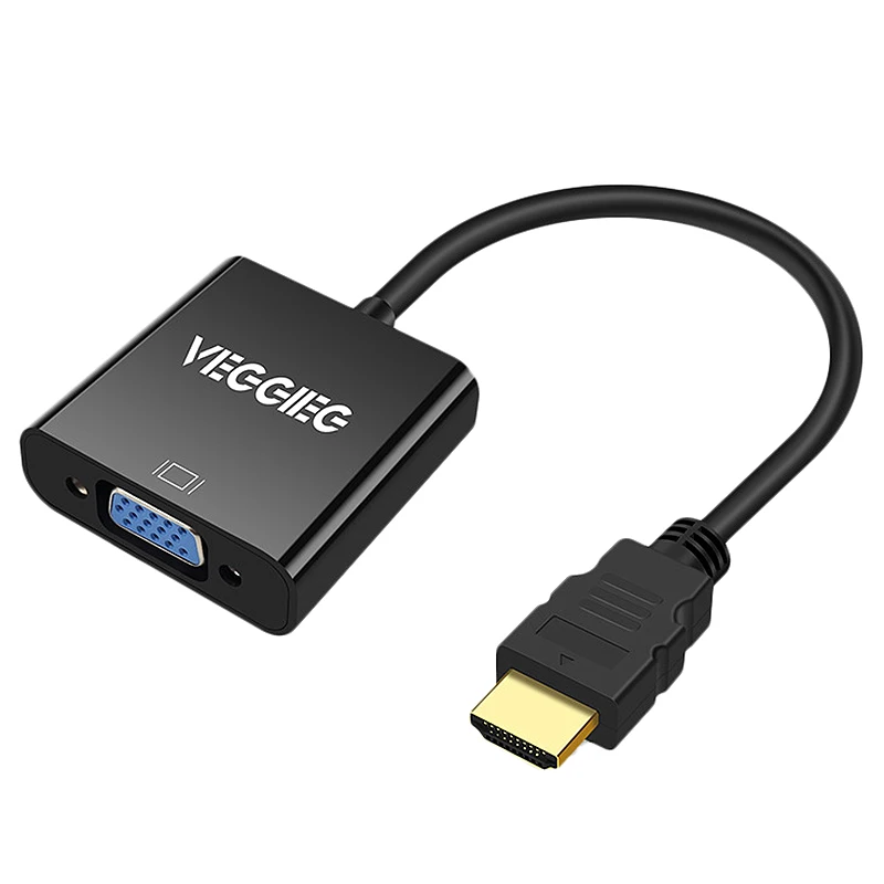 VEGGIEG HDMI to VGA with Audio Power HDMI to VGA Adapter HDMI to VGA Cable