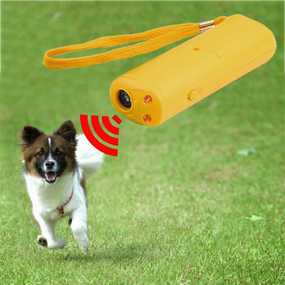 

3 in 1 Anti Barking Stop Bark Ultrasonic Pet Dog Repeller Training Device Trainer With LED Wholesale torch flashlight
