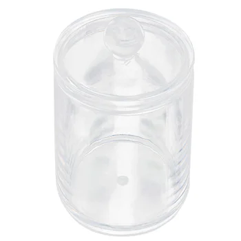 

Creative Single Hole Cotton Swab Box with Lid Dust Proof Transparent Acrylic Cotton Storage Box Round Cotton Swab Box