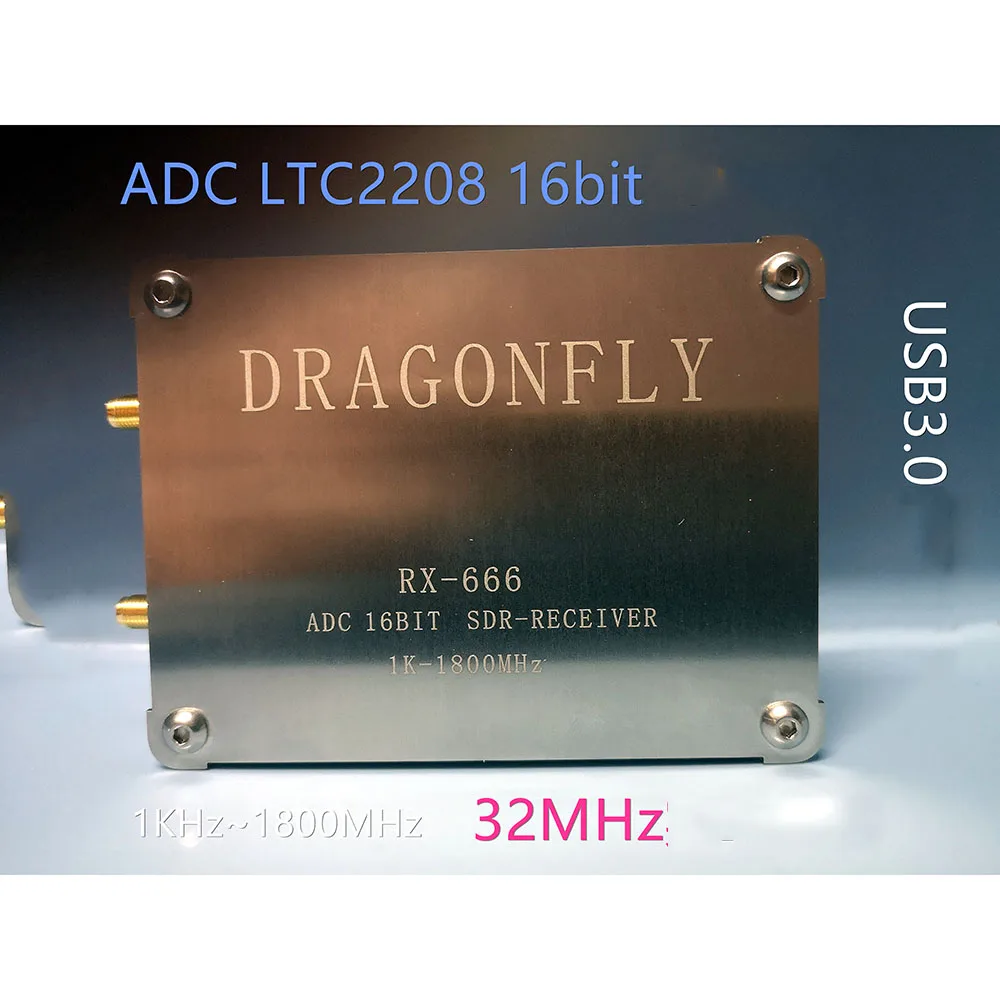 RX 666 LTC2208 sdr wireless receiver radio 1KHz 1800MHz 16bit sampling ...
