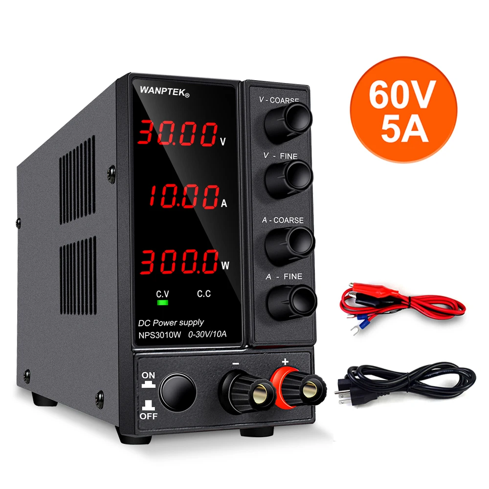 Adjustable DC Power Supply 30V 10A Voltage Regulator LED Digital laboratory Stabilizer Switching DC Power 60V 5A Bench Source