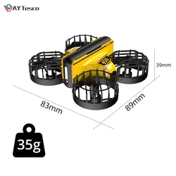 Mini Drone radiocommandé HS450, hélicoptère RC à bascule 3D, Mode de vol stationnaire automatique sans tête avec 3 piles 