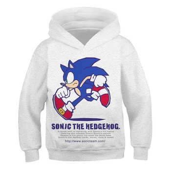 

2020 Sonic the Hedgehog 3D Hoodies Funny Children's Sweatshirts Boys Hoodie Fashion Clothes Girls Casual polyester Boys Clothes